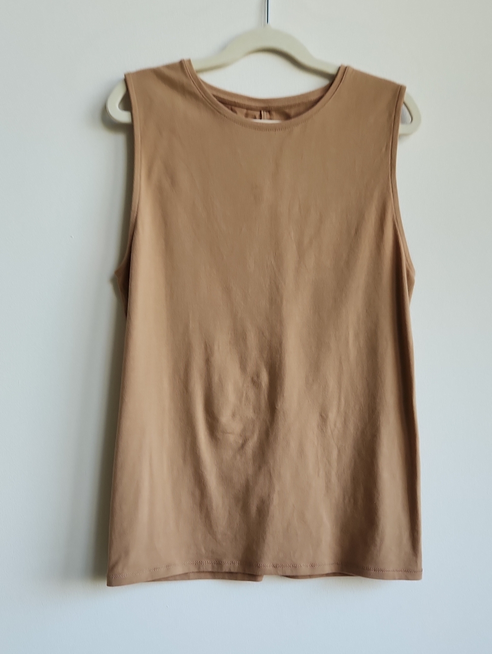 Everlane Sleeveless Crew Tank in Camel